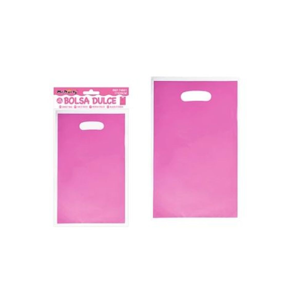 GENERICO - Bolsas perladas para dulces rosa 10pcs 17x25cm