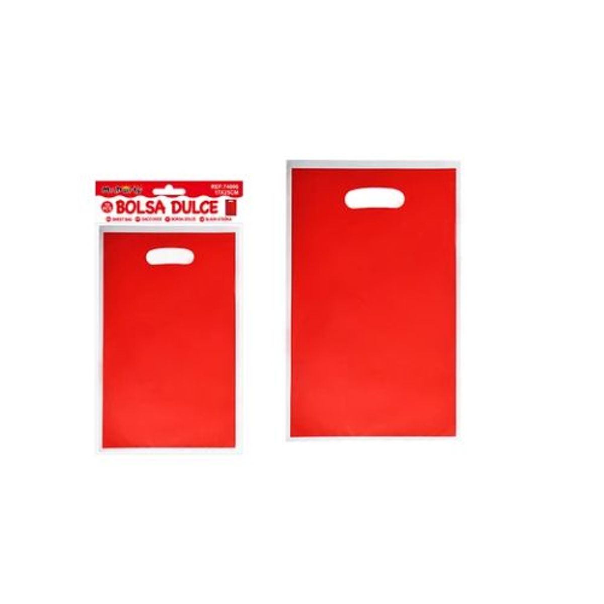 GENERICO - Bolsas perladas para dulces rojo 10pcs 17x25cm