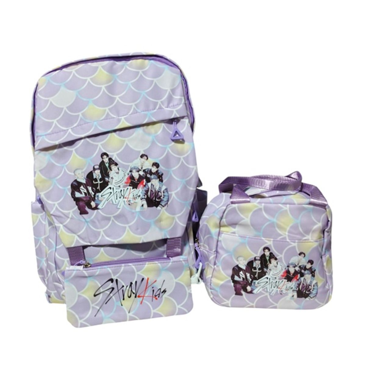 GENERICO - SET MOCHILA ESTUCHE Y LONCHERA K-POP STRAY KIDS