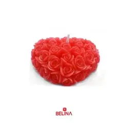 GENERICO - Vela rosa en forma de corazón individual