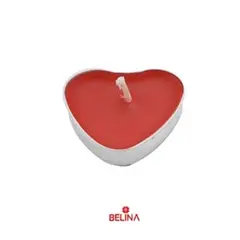 GENERICO - Vela de corazón rojo 9pcs