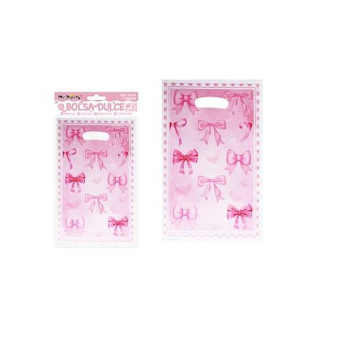 GENERICO - Bolsas perladas para dulces lazo 10pcs 17x25cm