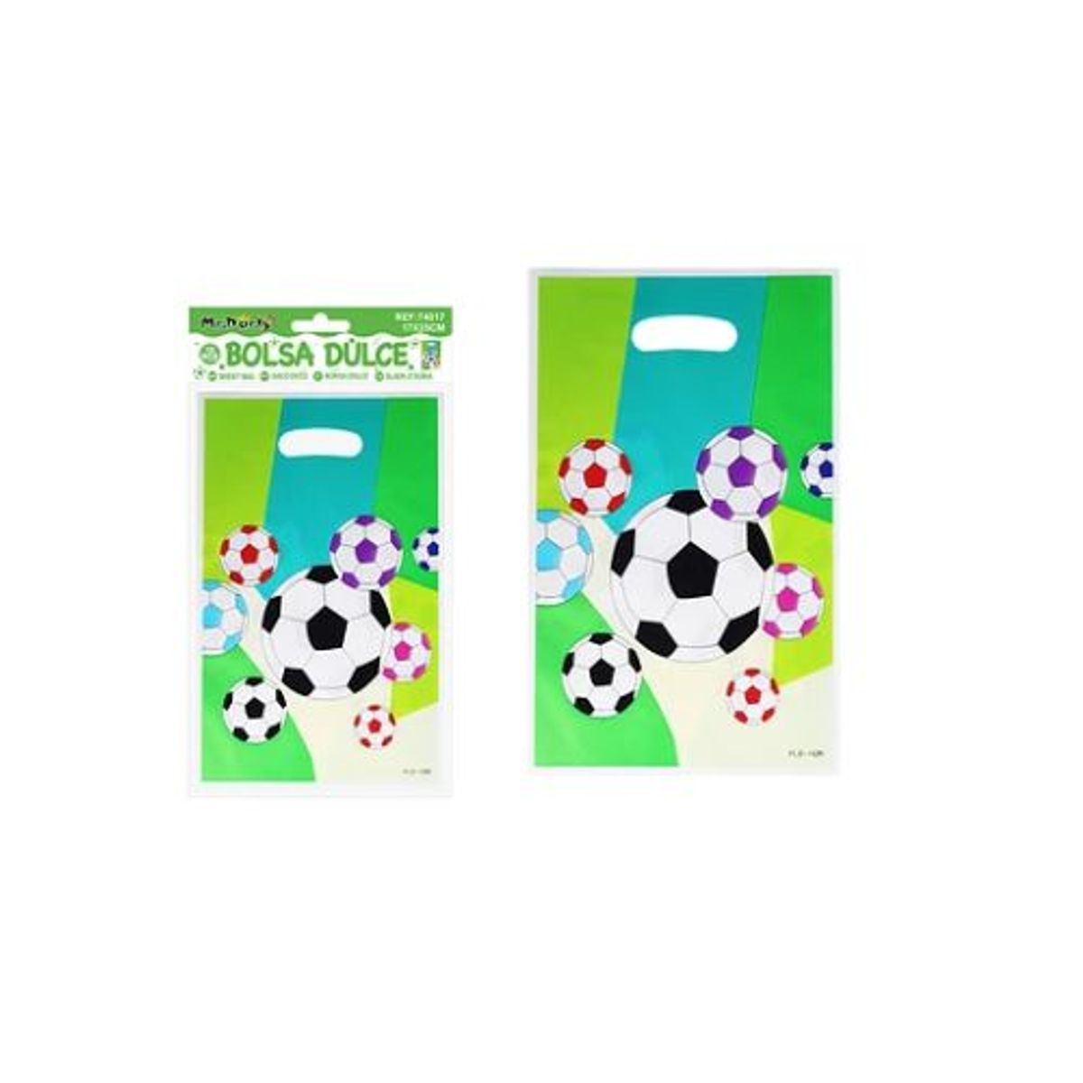 GENERICO - Bolsas perladas para dulces fútbol 10pcs 17x25cm