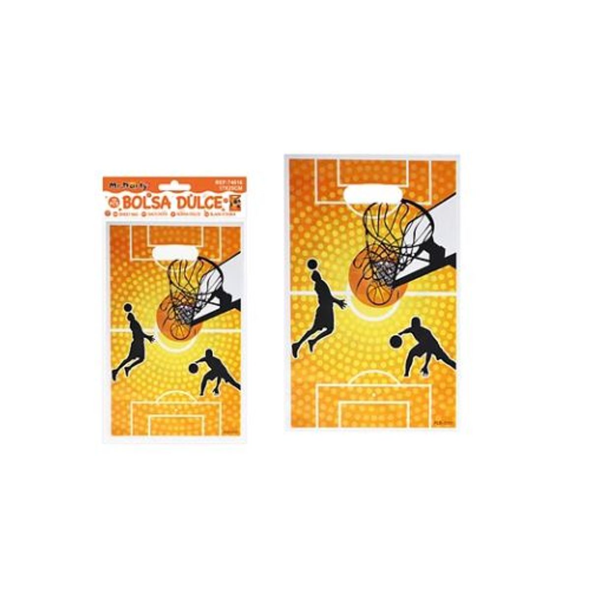 GENERICO - Bolsas perladas para dulces baloncesto 10pcs 17x25cm