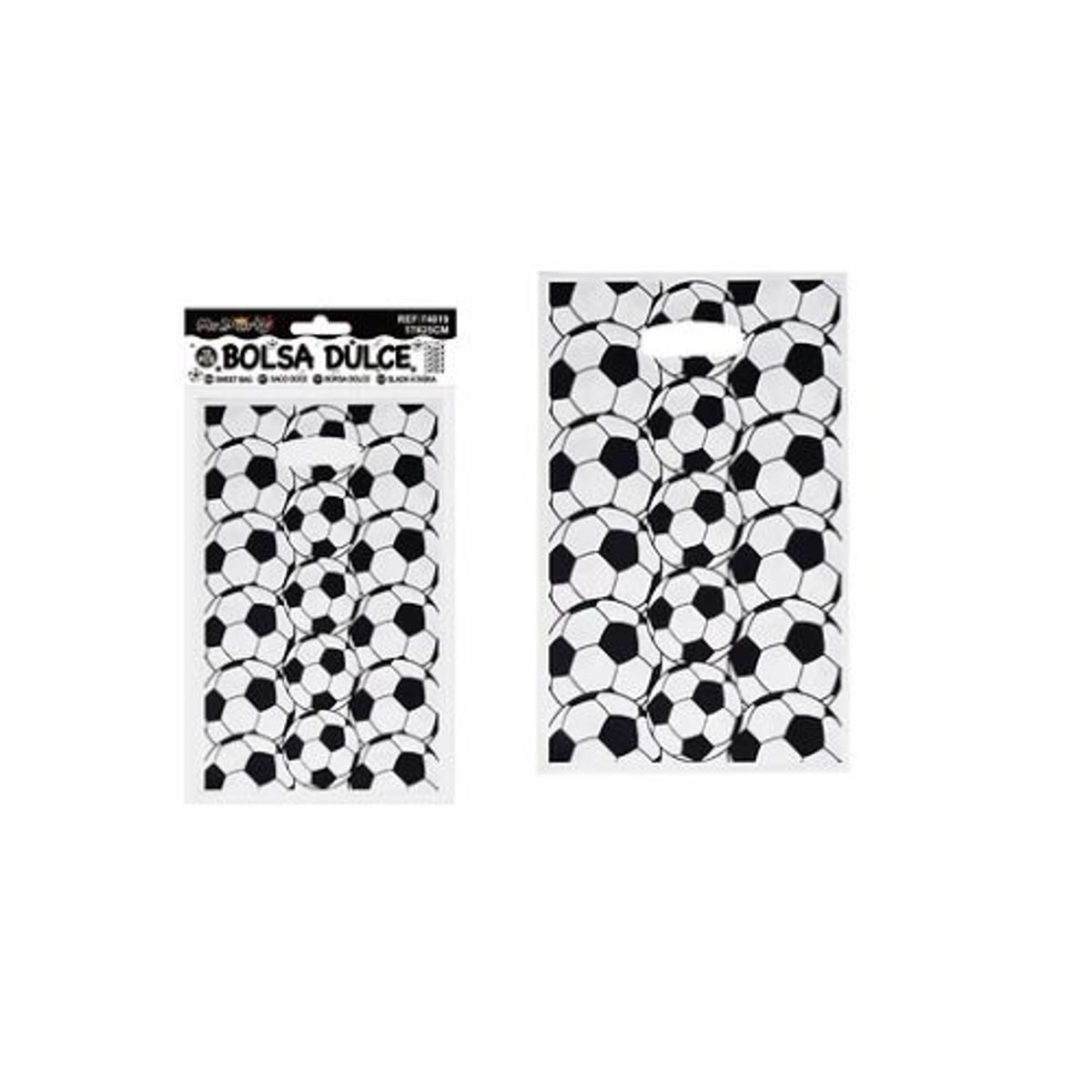 GENERICO - Bolsas perladas para dulces fútbol 10pcs 17x25cm