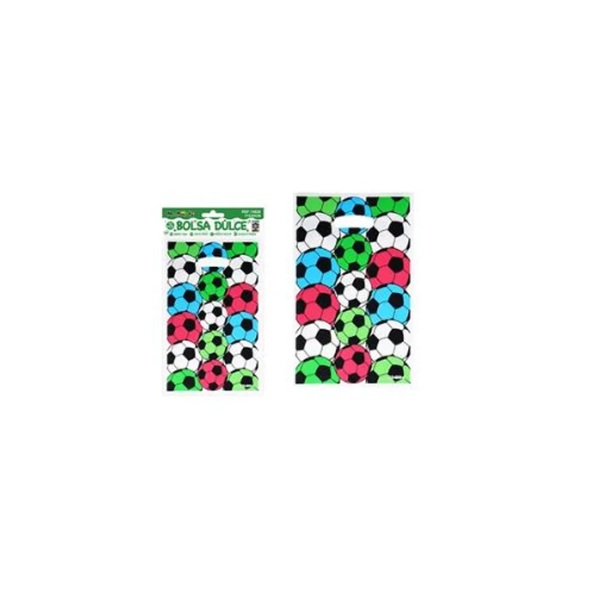 GENERICO - Bolsas perladas para dulces fútbol 10pcs 17x25cm