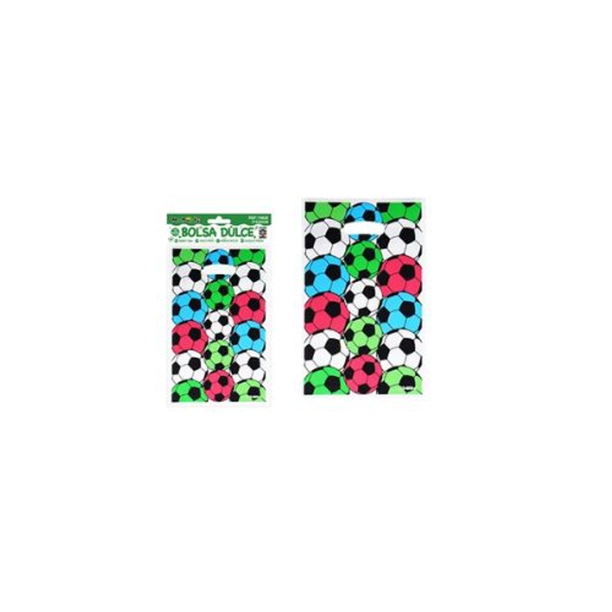 GENERICO - Bolsas perladas para dulces fútbol 10pcs 17x25cm
