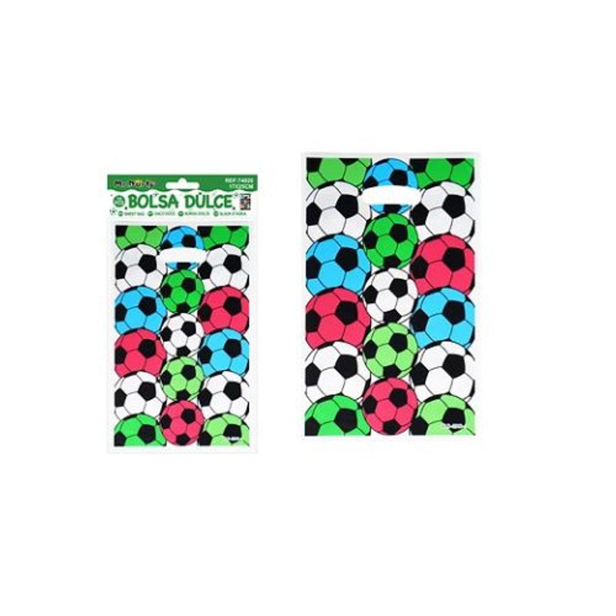 GENERICO - Bolsas perladas para dulces fútbol 10pcs 17x25cm