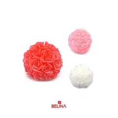 GENERICO - Vela de rosas redonda 8x8x10cm color aleatorio