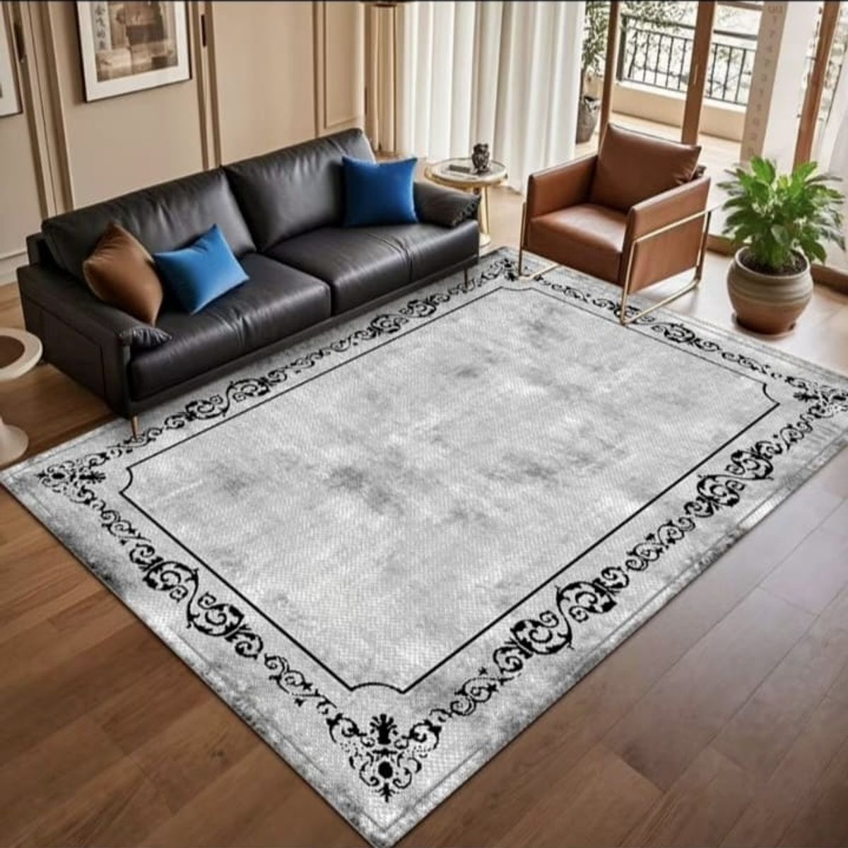 GENERICO - ALFOMBRA PARA LIVING ANTIDESLIZANTE CON DISEÑOS TRIDIMENCIONALES