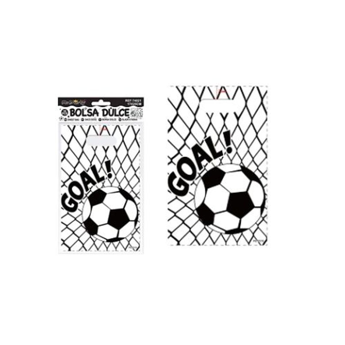 GENERICO - Bolsas perladas para dulces fútbol 10pcs 17x25cm