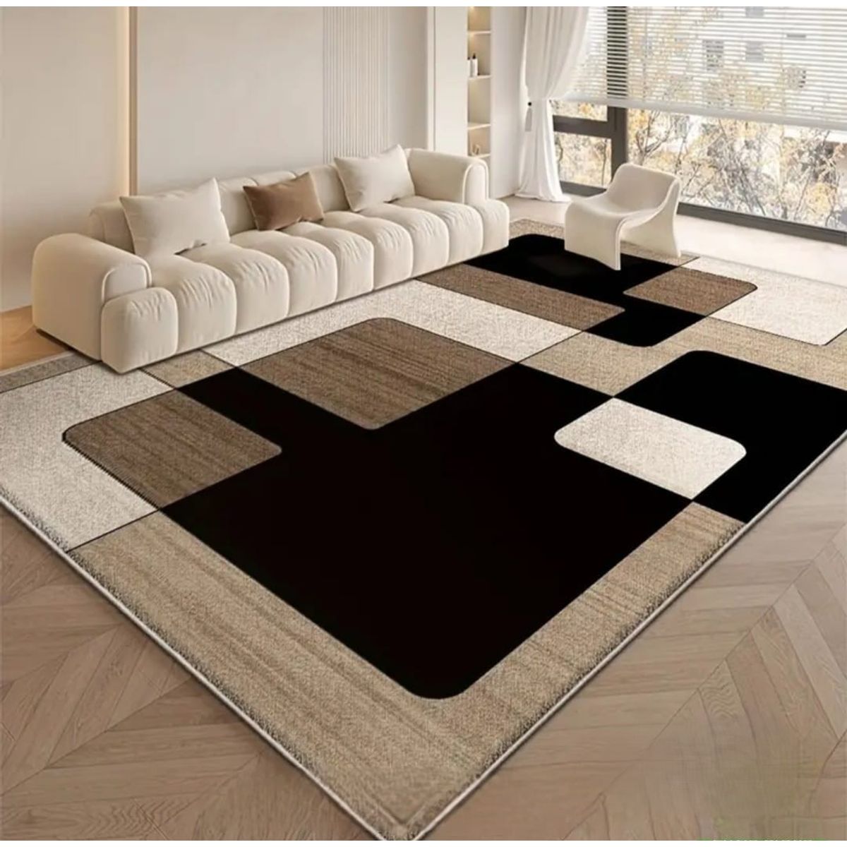 GENERICO - ALFOMBRA PARA LIVING ANTIDESLIZANTE CON DISEÑOS TRIDIMENCIONALES