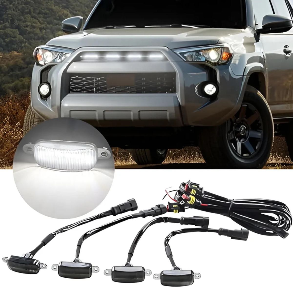 KINDA NICE - Luz Led Universal Para Parrilla Del Radiador De Autoilumina