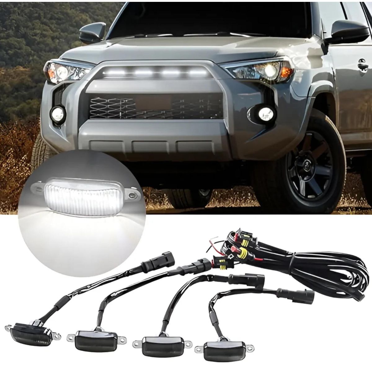 KINDA NICE - Luz Led Universal Para Parrilla Del Radiador De Autoilumina