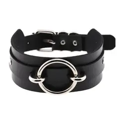 GENERICO - Collar Gotico Gargantilla De Cuero Gotica De Aro Dama Mujer