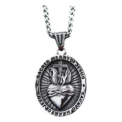 GENERICO - Collar De Sagrado Corazón De Jesus Titanio Hombre Mujer