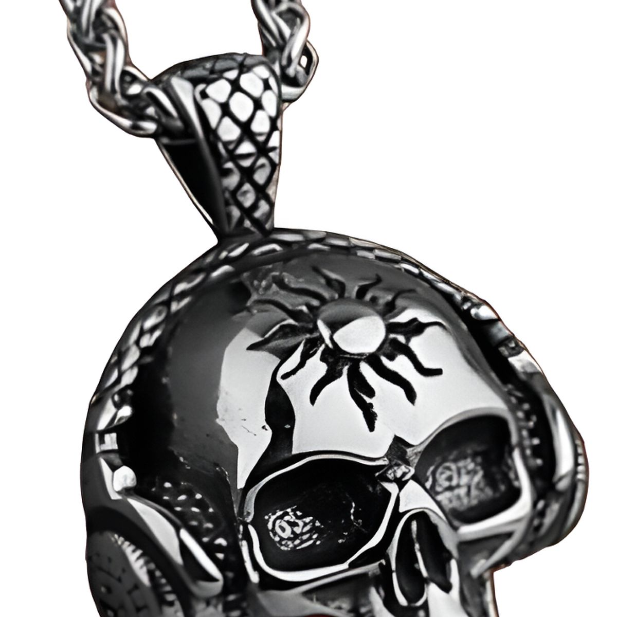 GENERICO - Collar Craneo Calavera Audifonos Moda Punk