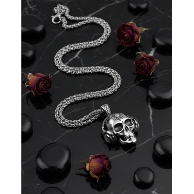 Imagen 2 del producto Collar Craneo Calavera Audifonos Moda Punk