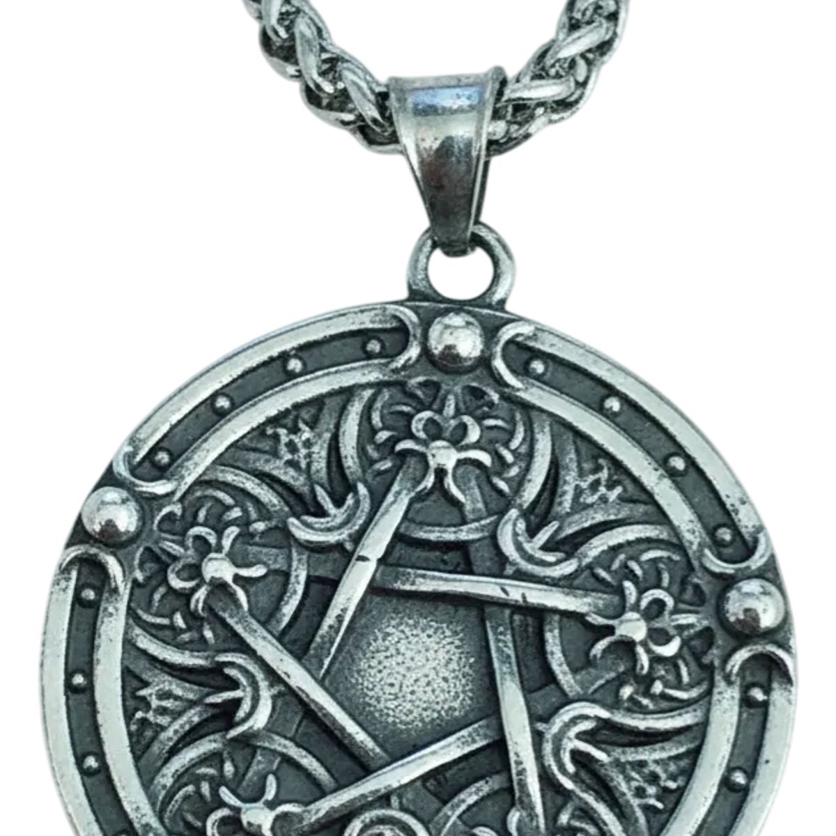 GENERICO - Collar Pentagrama  Demonio Nordico Hombre Moda