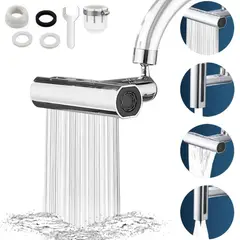 MOVI - Grifo 4 en 1 360° para cocina (Adaptador Extensible)