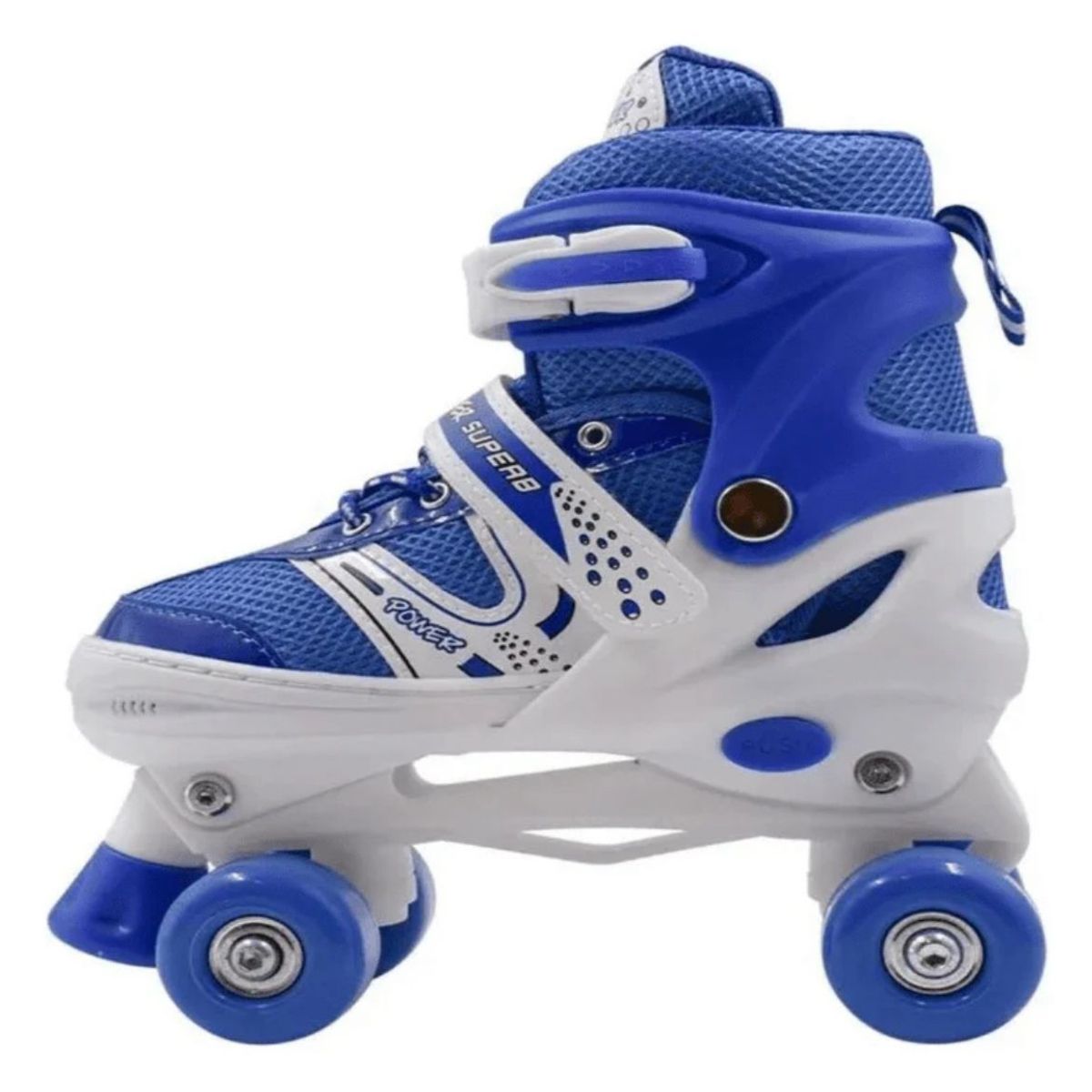 GENERICO - Patines 4 Ruedas Ajustable Para Niñas Azul Talla S