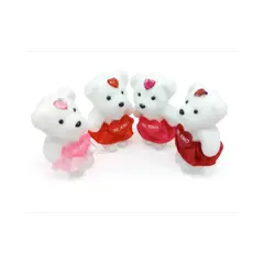 GENERICO - Pack 12 Ositos De Peluche San Valentin Regalo Colores Variados