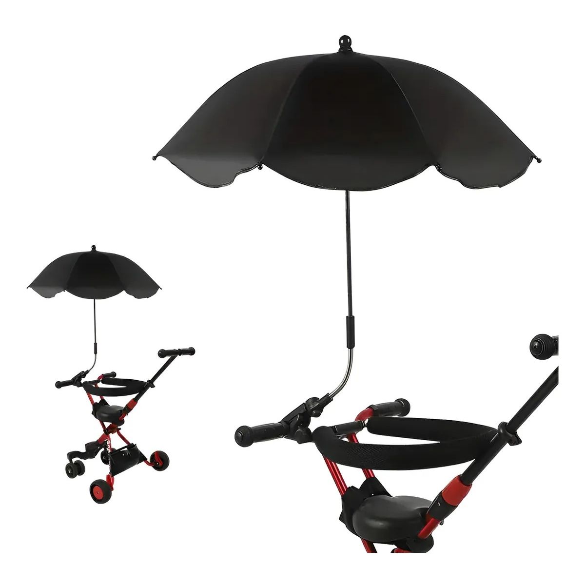 GENERICO - Sombrilla Para Coche Bebe Universal negro 00271NE