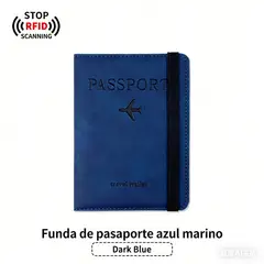 GENERICO - Porta Pasaporte Documentos Funda Protectora Viaje Con Rfid