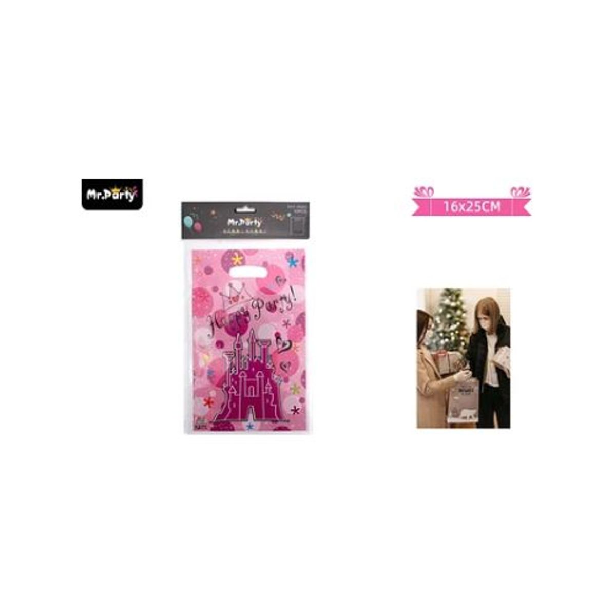 GENERICO - Bolsas de dulces castle 16x25cm 10pcs