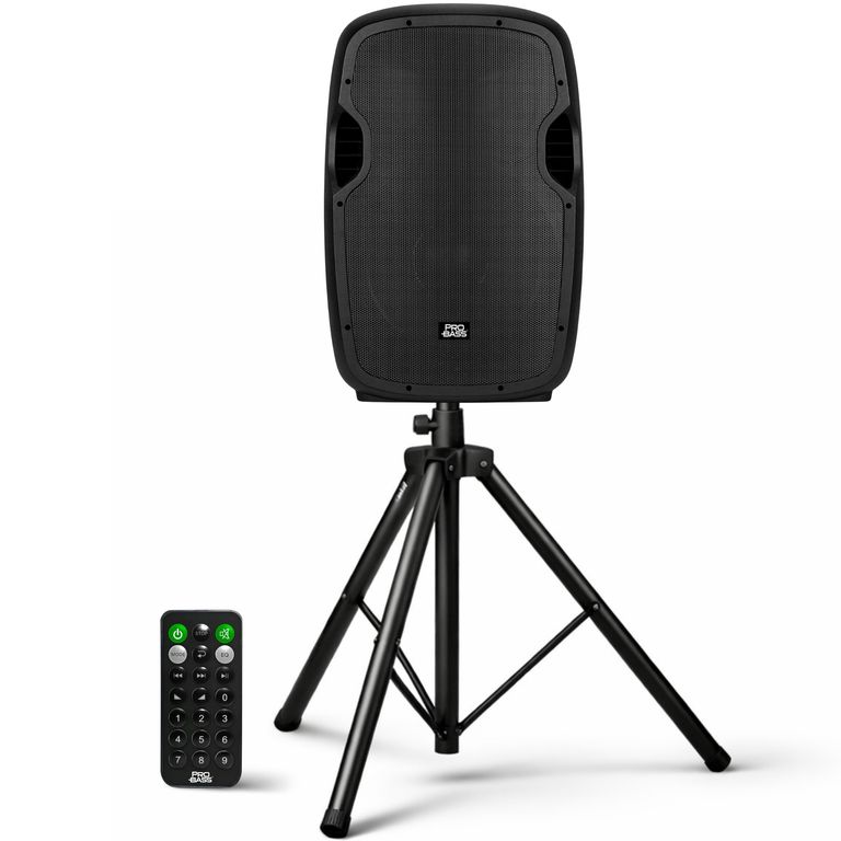 Parlante Activo 12 100W RMS con Bluetooth TWS+Atril Negro