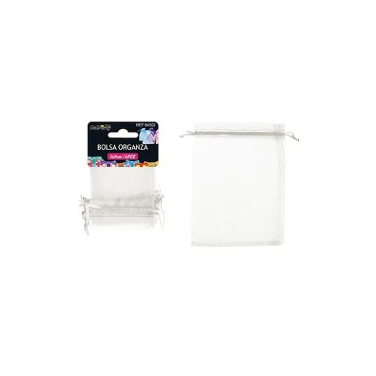 GENERICO - Bolsa de organza beige 7x9cm 6pcs