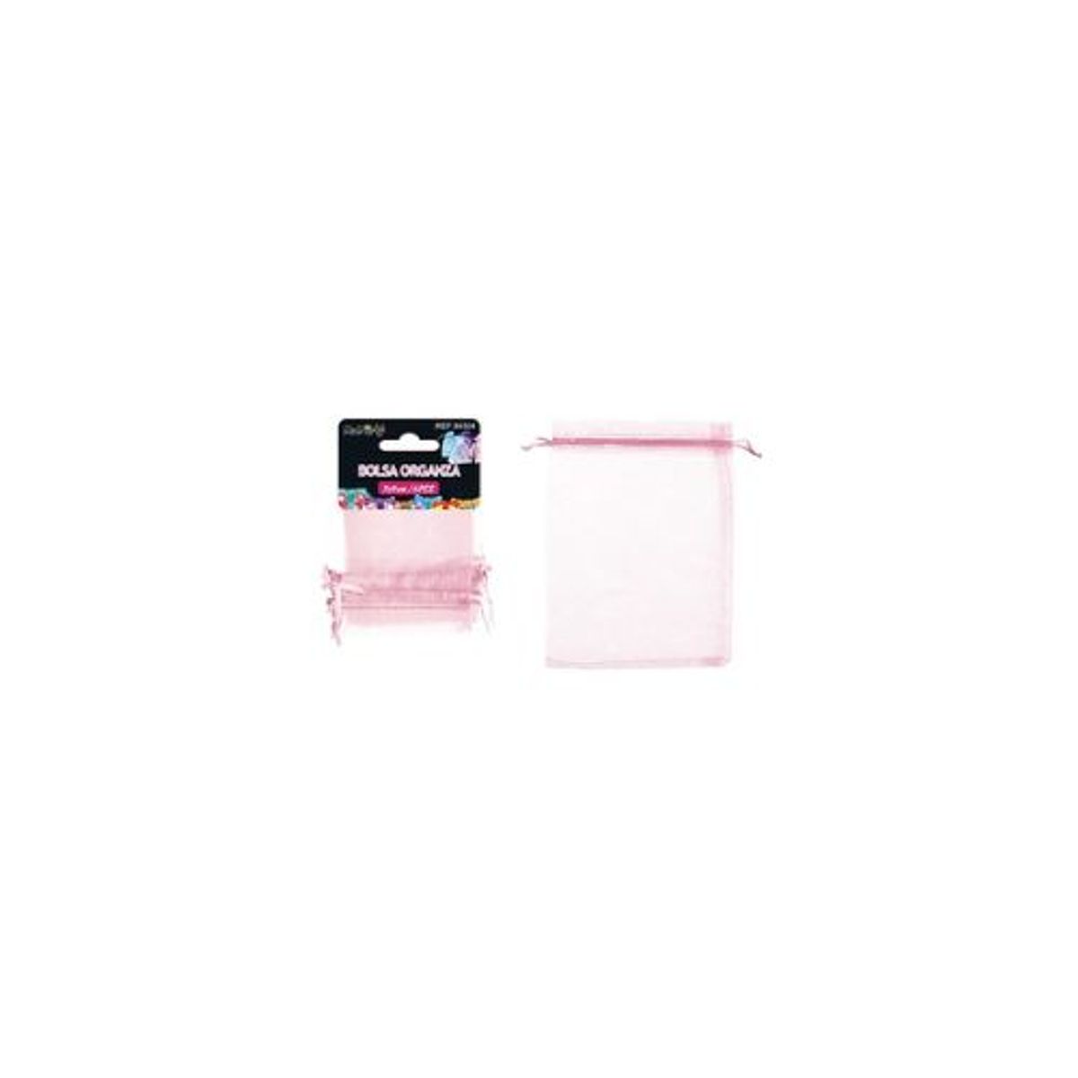 GENERICO - Bolsa de organza rosa 7x9cm 6pcs