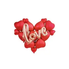 GENERICO - Set de globos love colo rojo