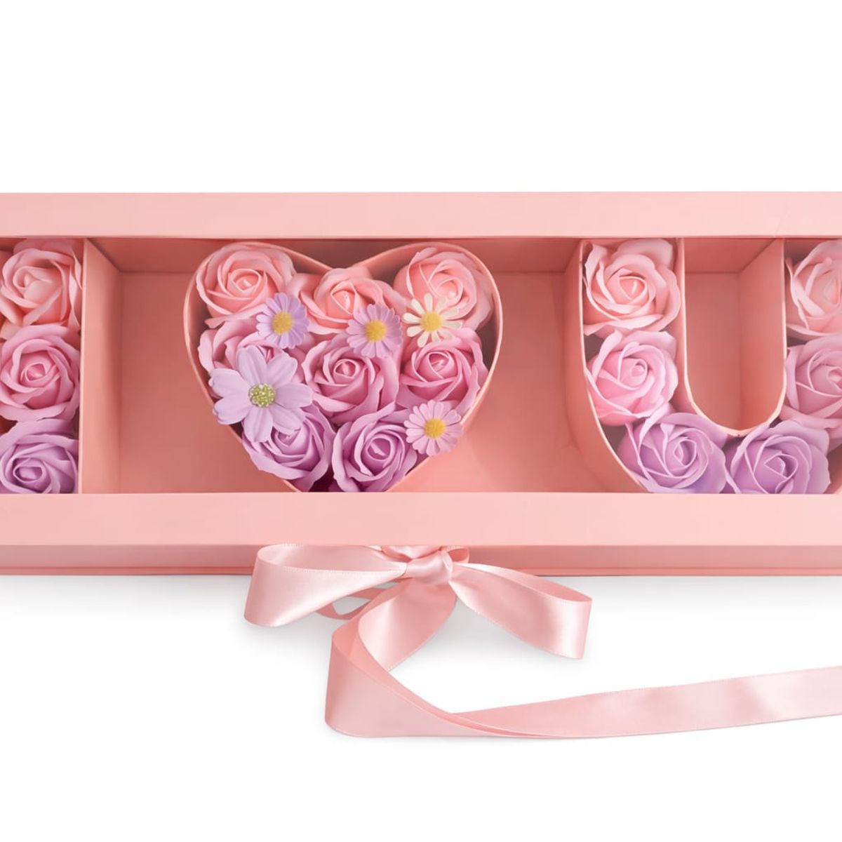 GENERICO - Caja De Rosas Premium Rosas Eternas Rosas de Jabón San Valentín Rosadas
