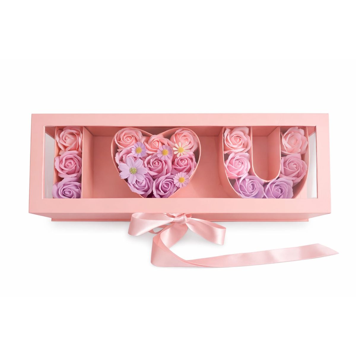 GENERICO - Caja De Rosas Premium Rosas Eternas Rosas de Jabón San Valentín Rosadas