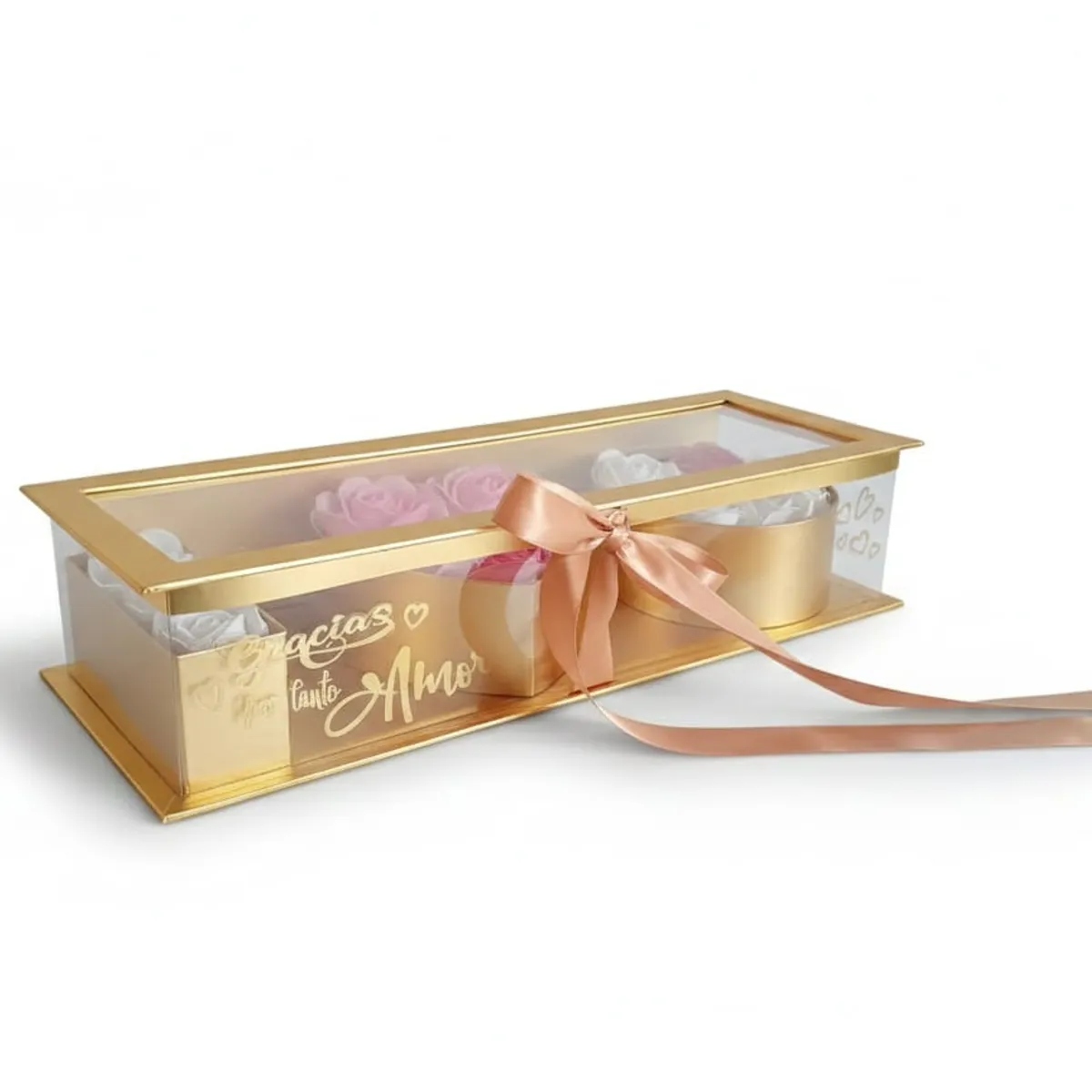 GENERICO - Caja De Rosas Premium Rosas Eternas Rosas de Jabón San Valentín
