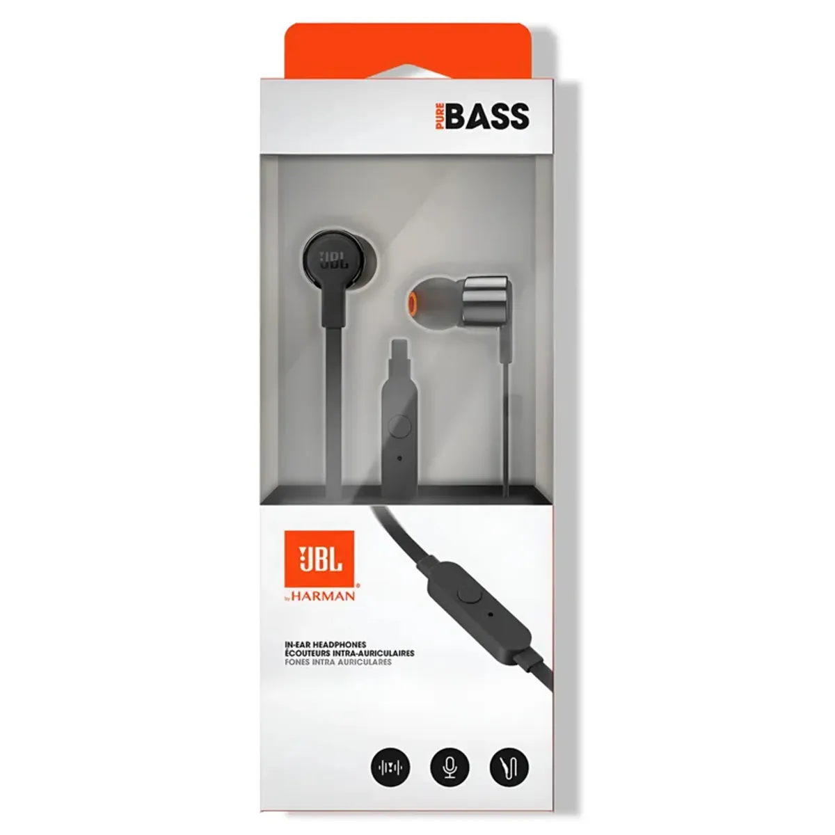 JBL - Audifonos Jbl T110 Negro con Manos Libre Tecnología Hi Bass y Type C