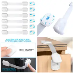 KINDA NICE - Juego De 8 Seguros Ajustables Para Muebles Y Puertas