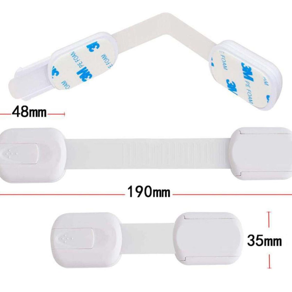 KINDA NICE - Juego De 8 Seguros Ajustables Para Muebles Y Puertas