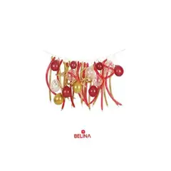 GENERICO - Set de globos dorado y rojo
