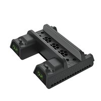Base Multifuncional de Carga y Enfriamiento con Ventiladores para PS4 Slim y Pro con Indicadores