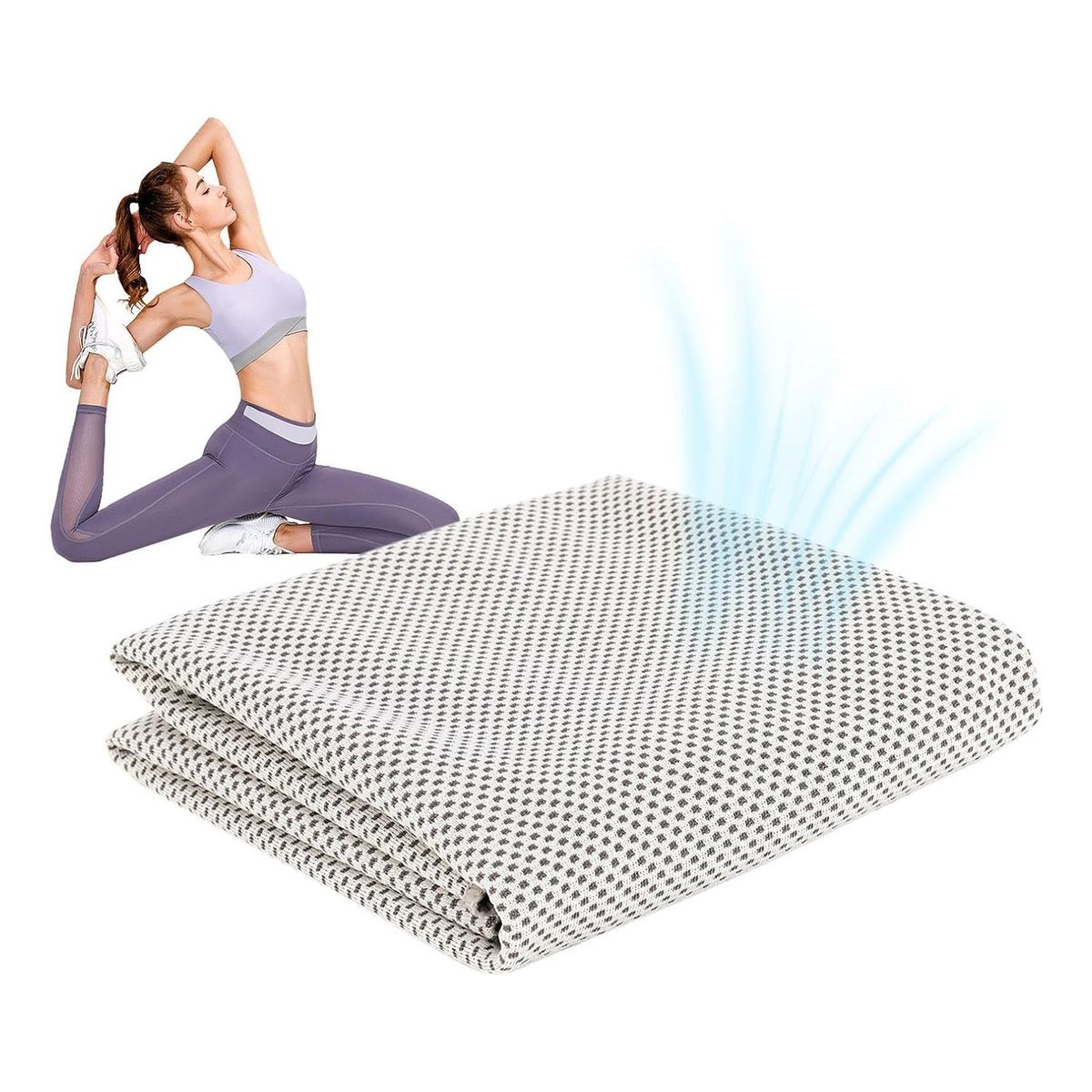 GENERICO - Toalla De Enfriamiento De Secado Rápido Deportiva 80x30cm-Gris