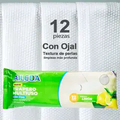AILEDA - Trapero Multiuso Desechable Mejorado 12 Pzas/pqt Aroma de limón