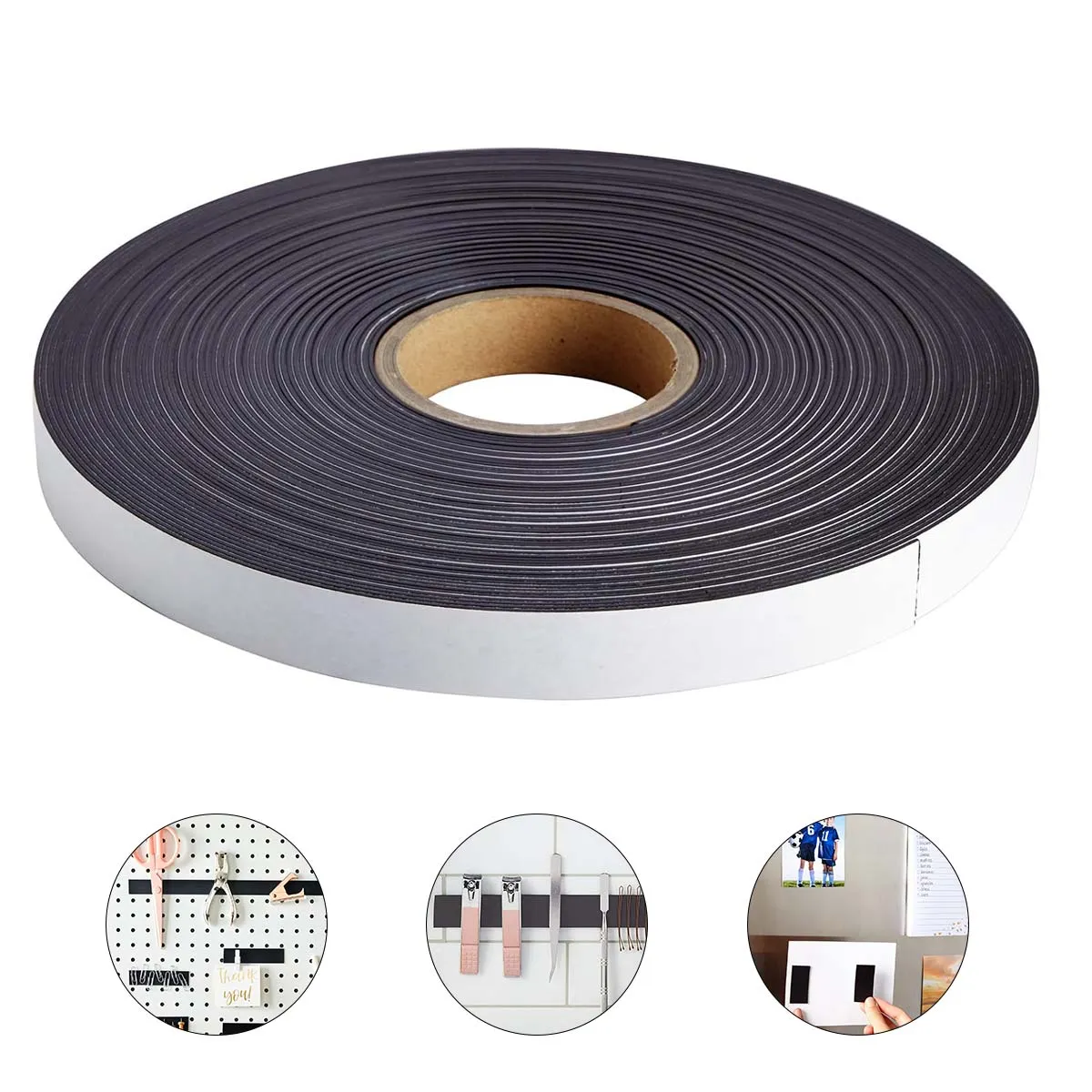 DEKANO - Imán Flexible Con Adhesivo En Rollo 2cm X 10metros Magnetico