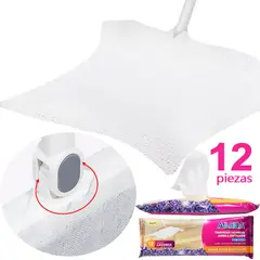 AILEDA - Paño De Microfibra Lavanda 12 Unidades Trapero Humedo Cocina Baño