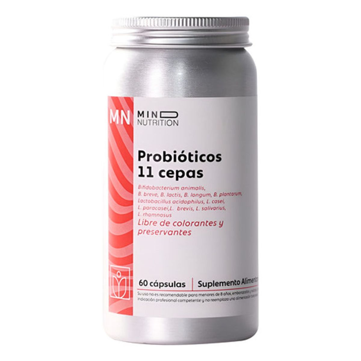 GENERICO - Probióticos 11 Cepas Mind Nutrition - 60 Cápsulas Sin Sabor