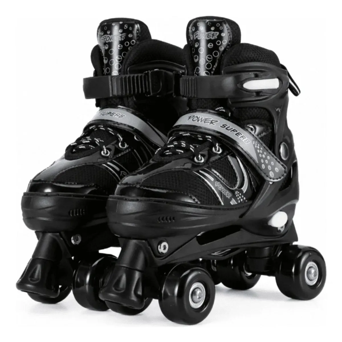 GENERICO - Patines 4 Ruedas Ajustable Para Niñas Negro Talla XS