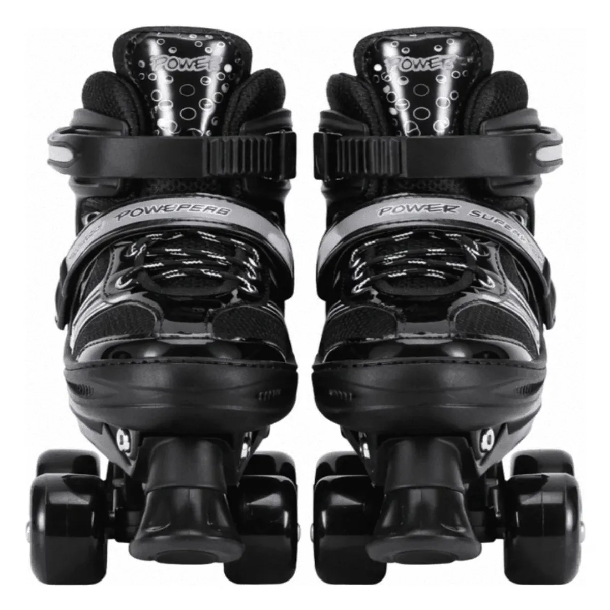 GENERICO - Patines 4 Ruedas Ajustable Para Niñas Negro Talla XS