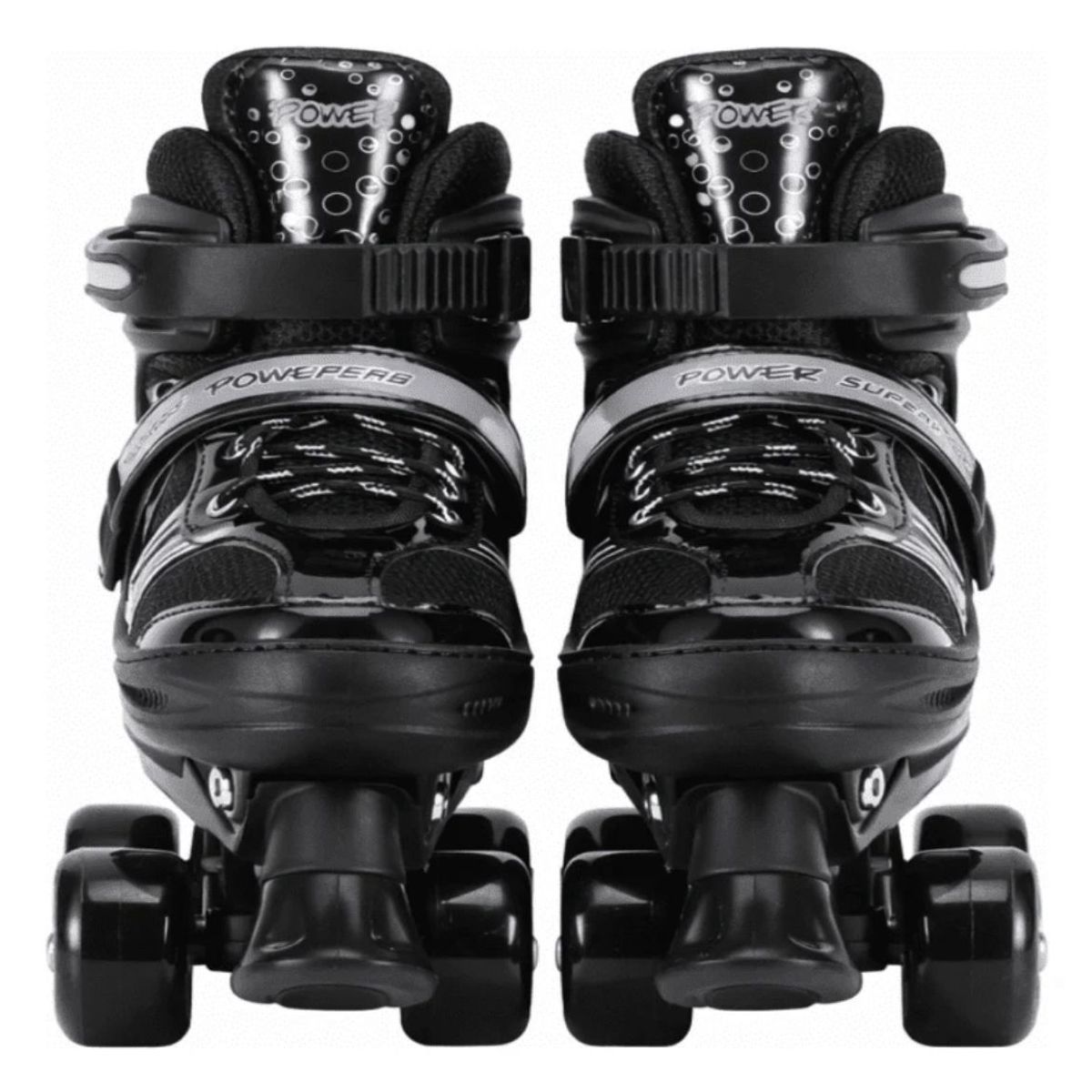 GENERICO - Patines 4 Ruedas Ajustable Para Niñas Negro Talla S