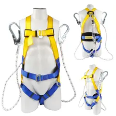 WUWAWDO - Arnés De Seguridad + Cabo De Vida Total Color Amarillo Azul